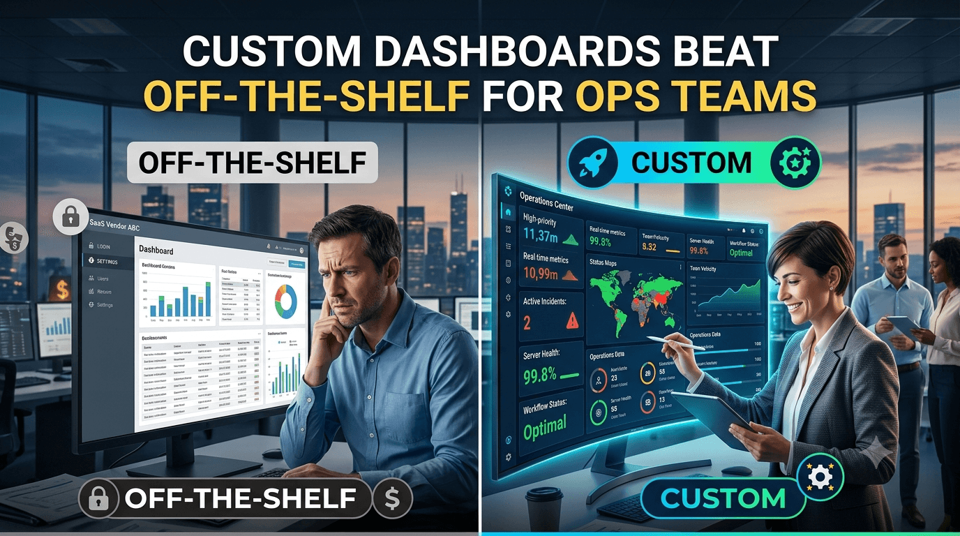 Custom dashboards beat off-the-shelf for ops teams